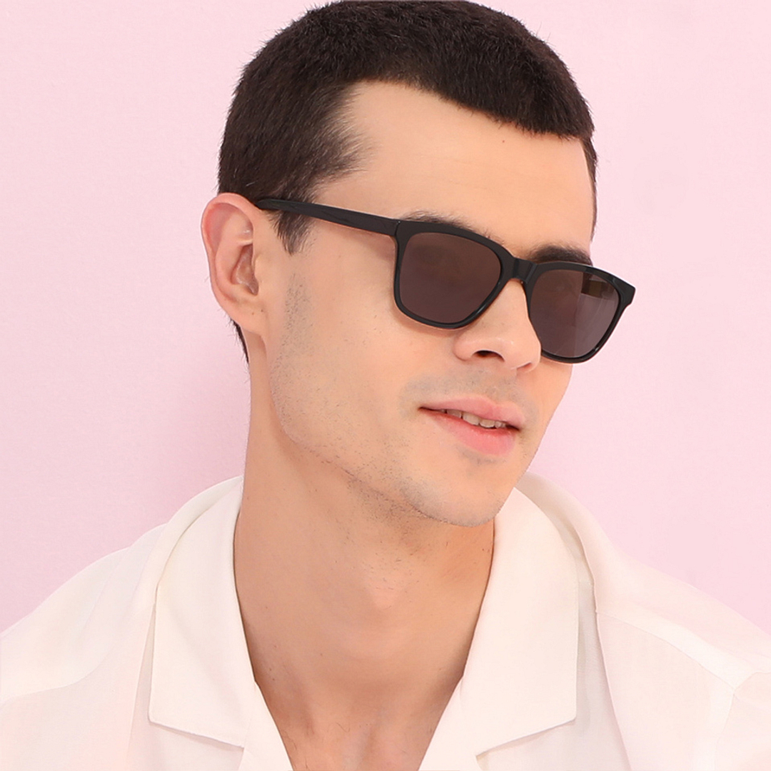 John Jacobs Black Full Rim Square right side