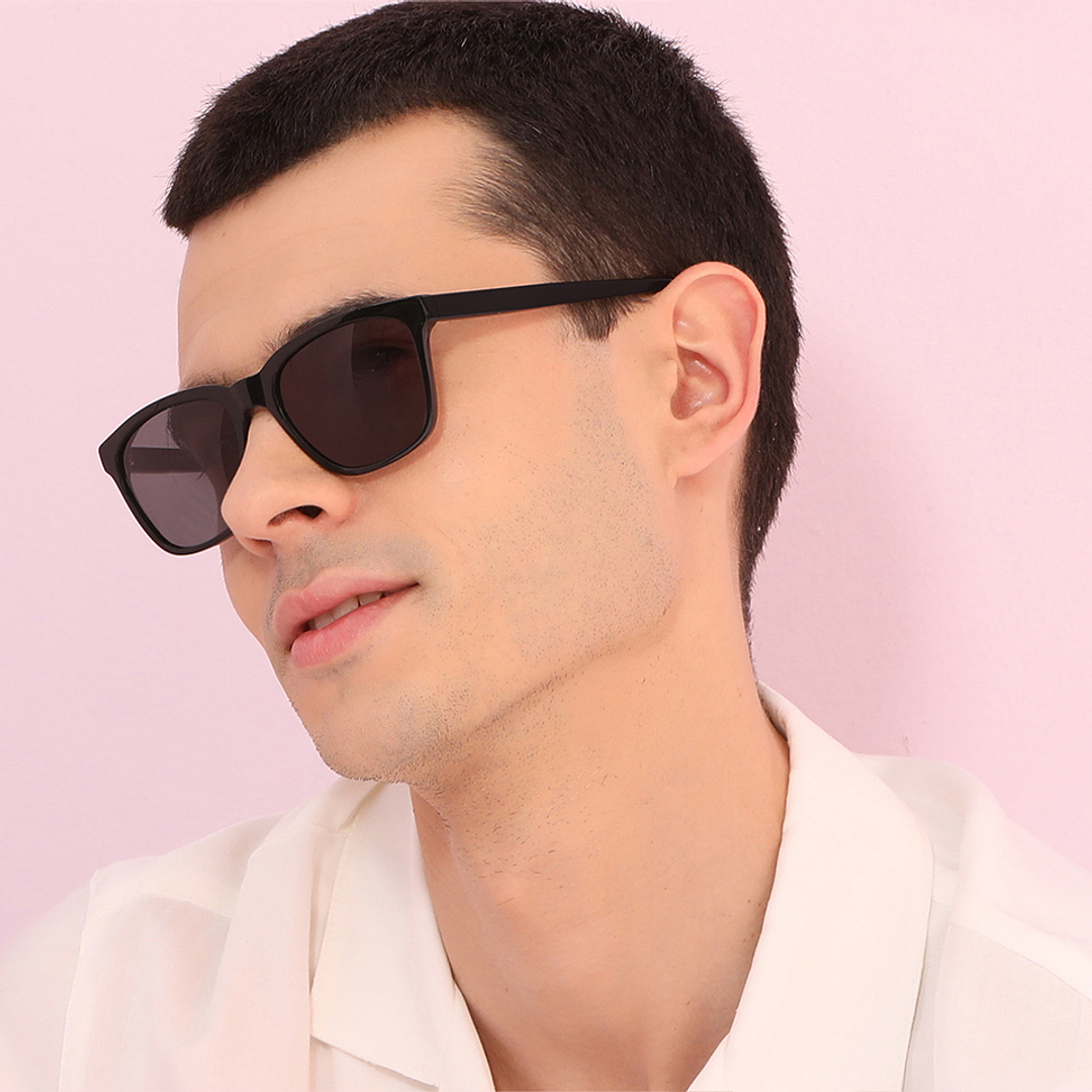 John Jacobs Black Full Rim Square left side