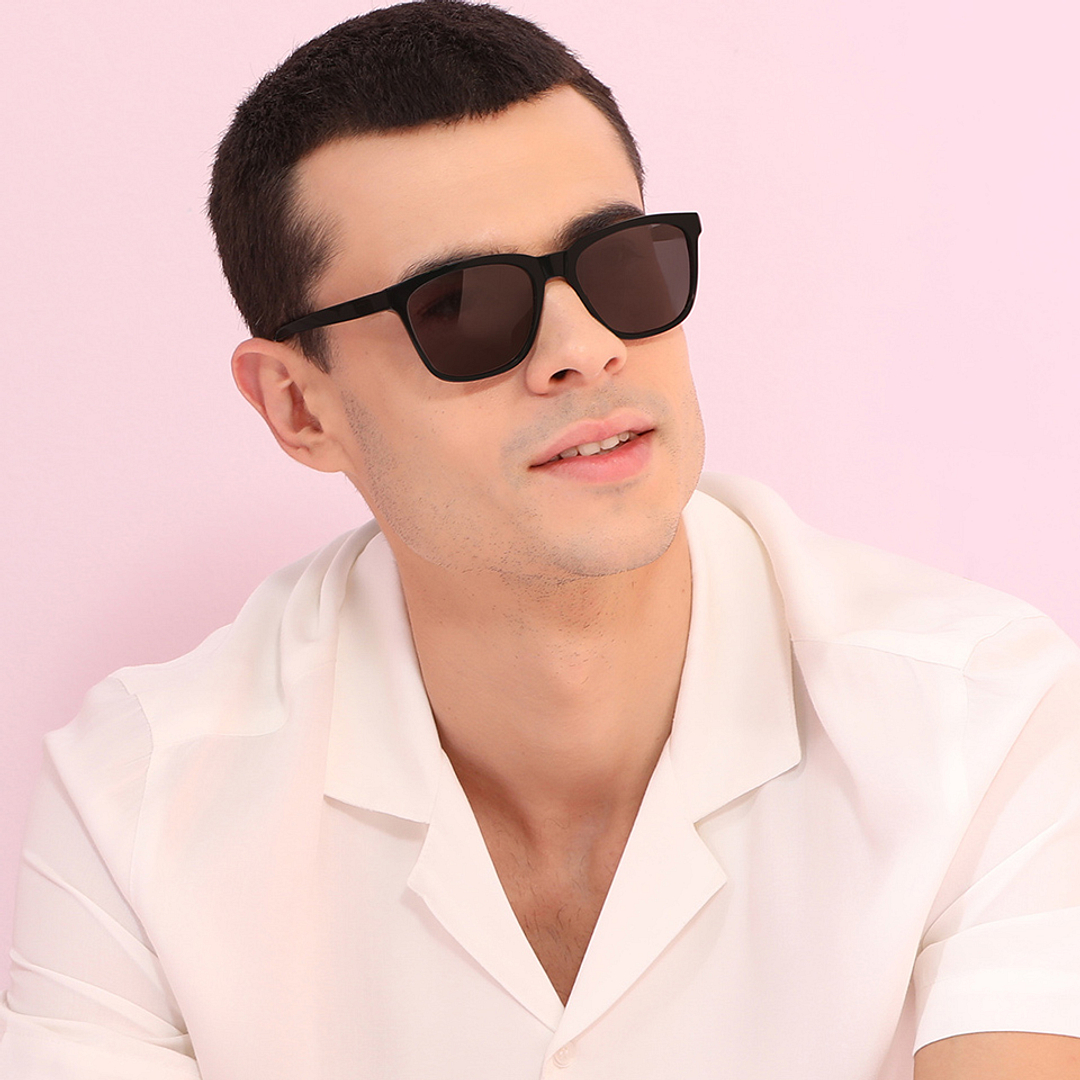 John Jacobs Black Full Rim Square left side