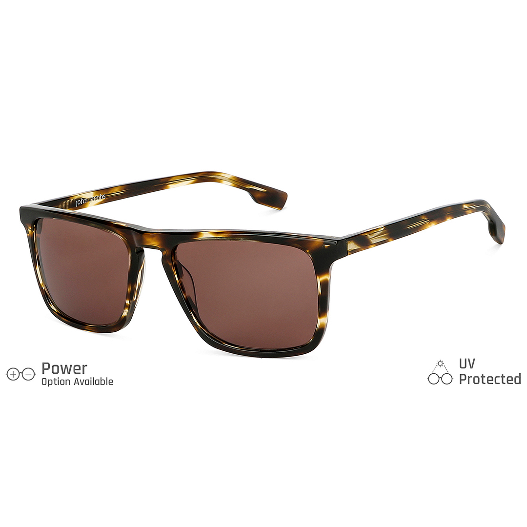 John Jacobs Black Full Rim Rectangle right side