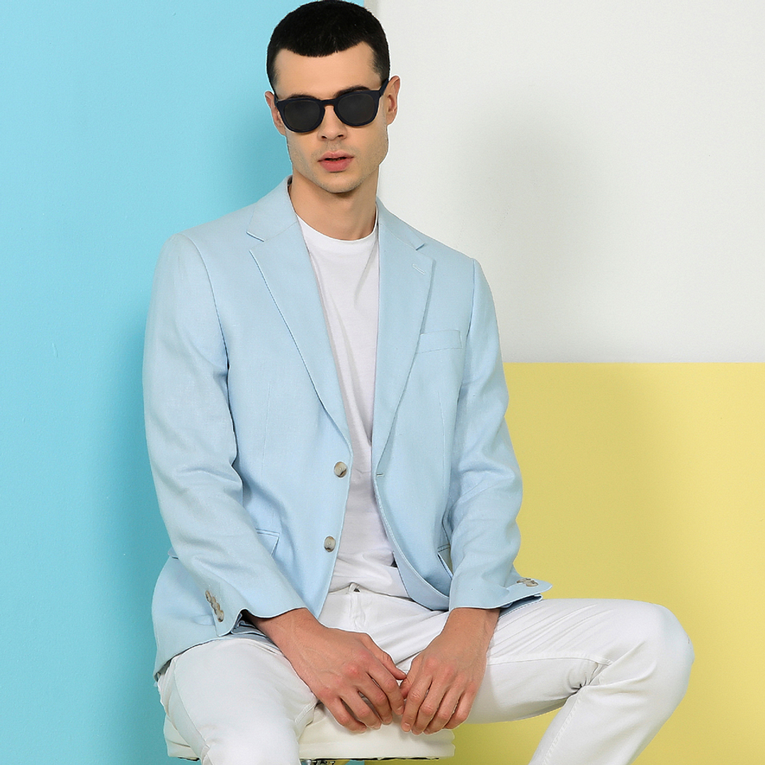 John Jacobs Sky Blue Full Rim Square right side