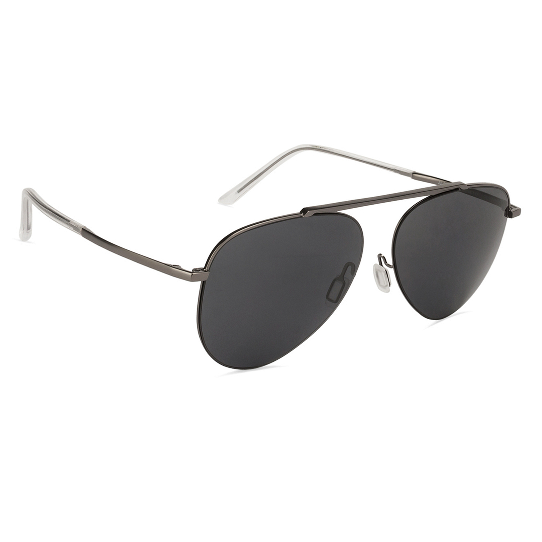 John Jacobs Online Gunmetal Half Rim Aviator right side