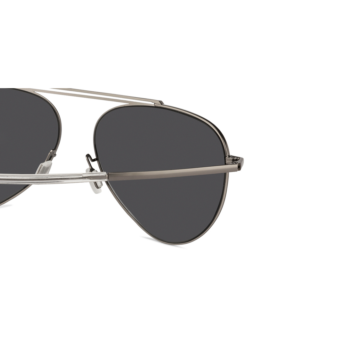 John Jacobs Online Gunmetal Half Rim Aviator left side