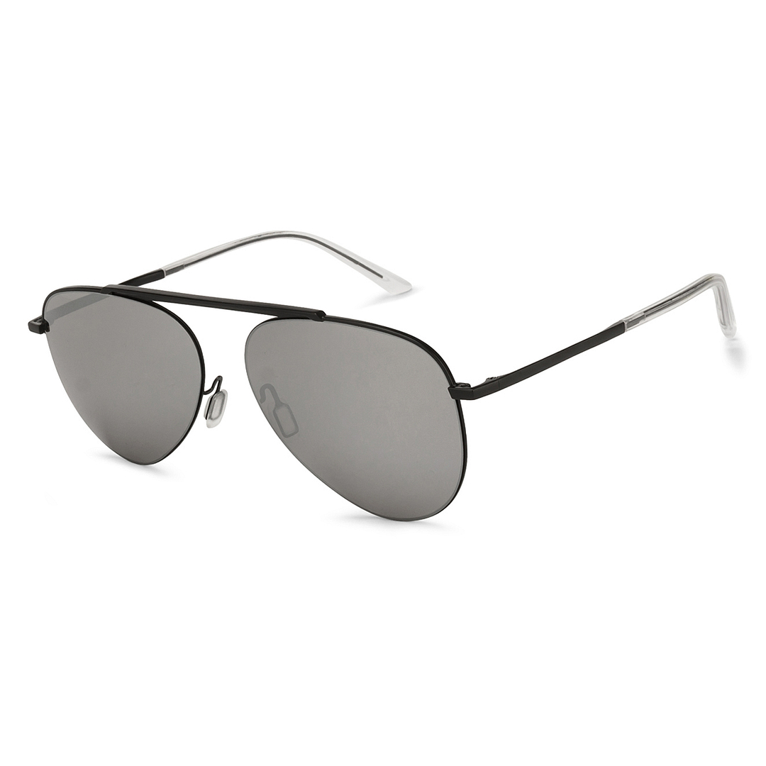 John Jacobs Online Black Half Rim Aviator right side
