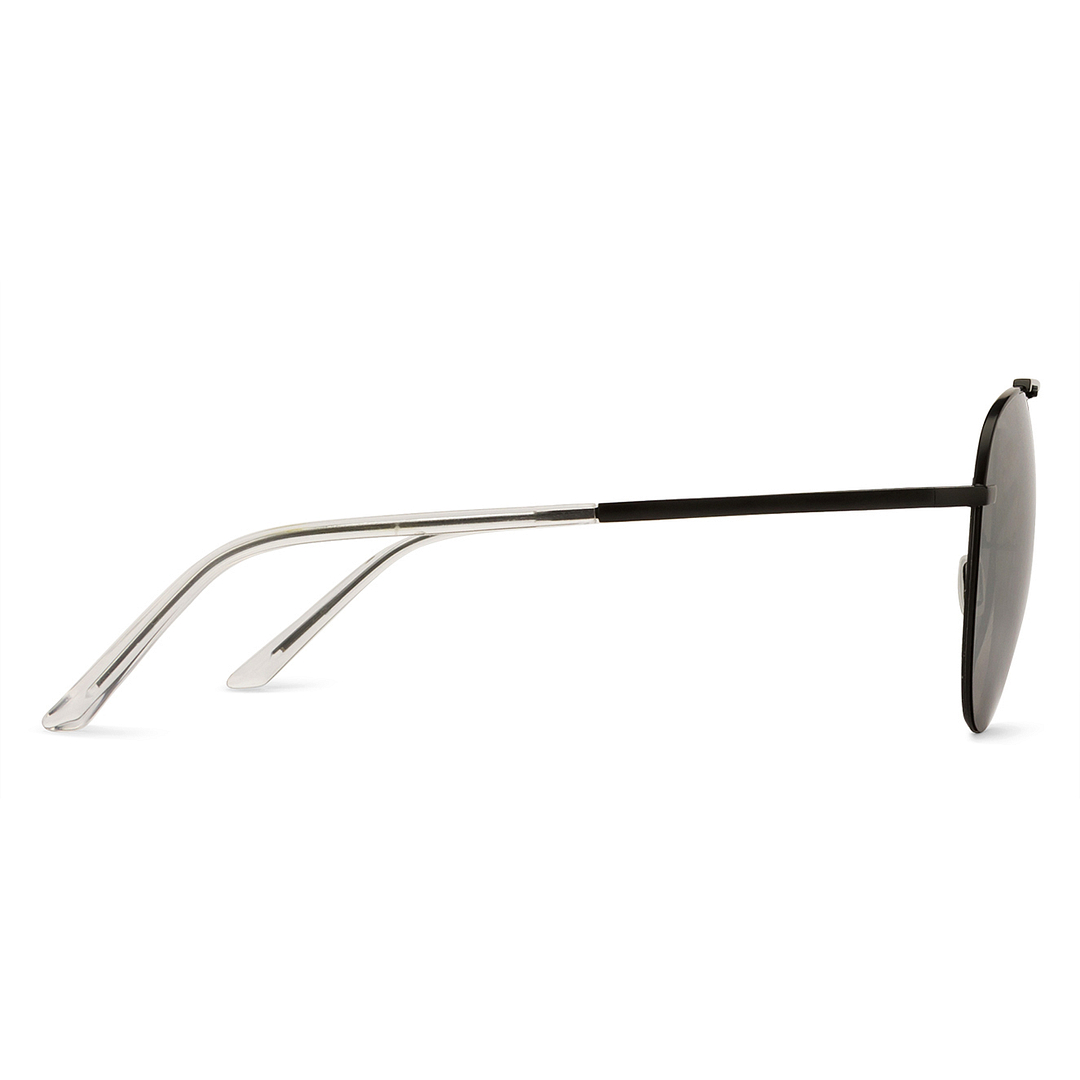 John Jacobs Online Black Half Rim Aviator right side
