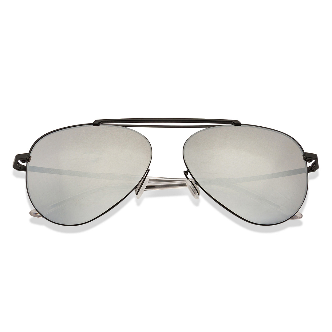 John Jacobs Online Black Half Rim Aviator right side