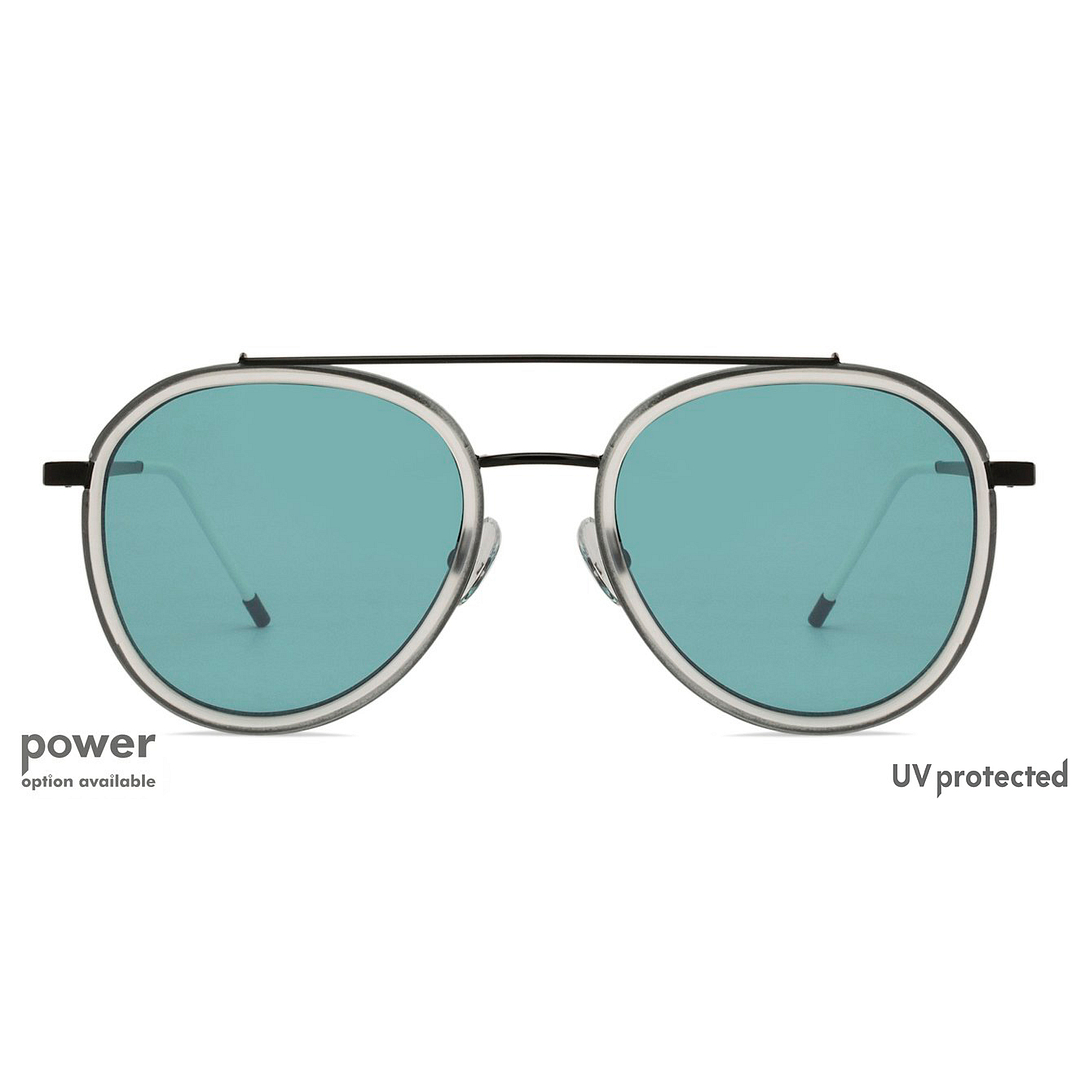 John Jacobs Online Black Full Rim Aviator left side