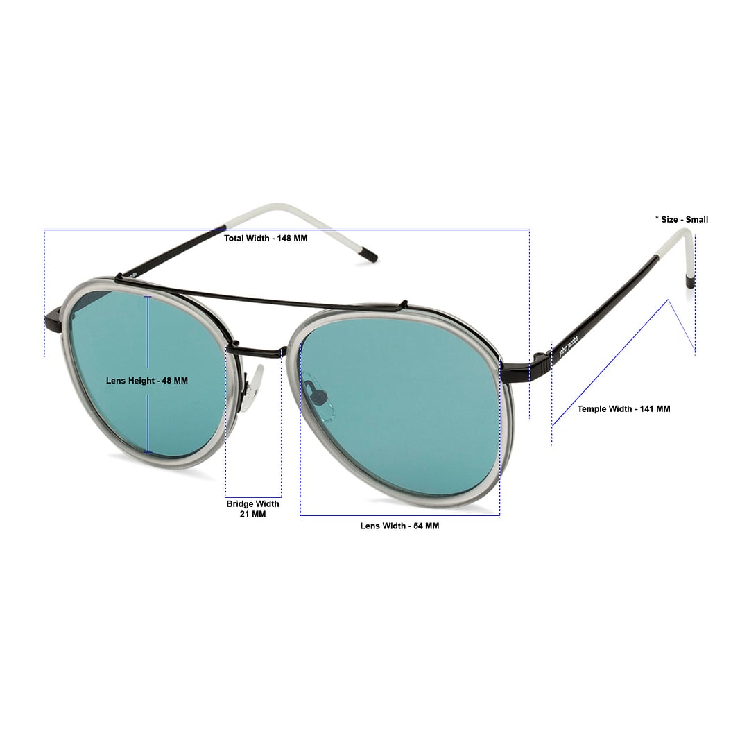 John Jacobs Online Black Full Rim Aviator right side