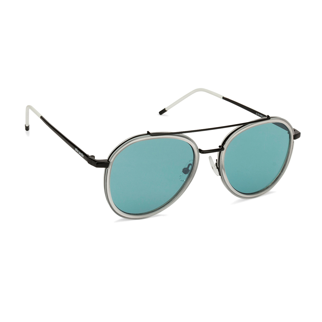 John Jacobs Online Black Full Rim Aviator left side