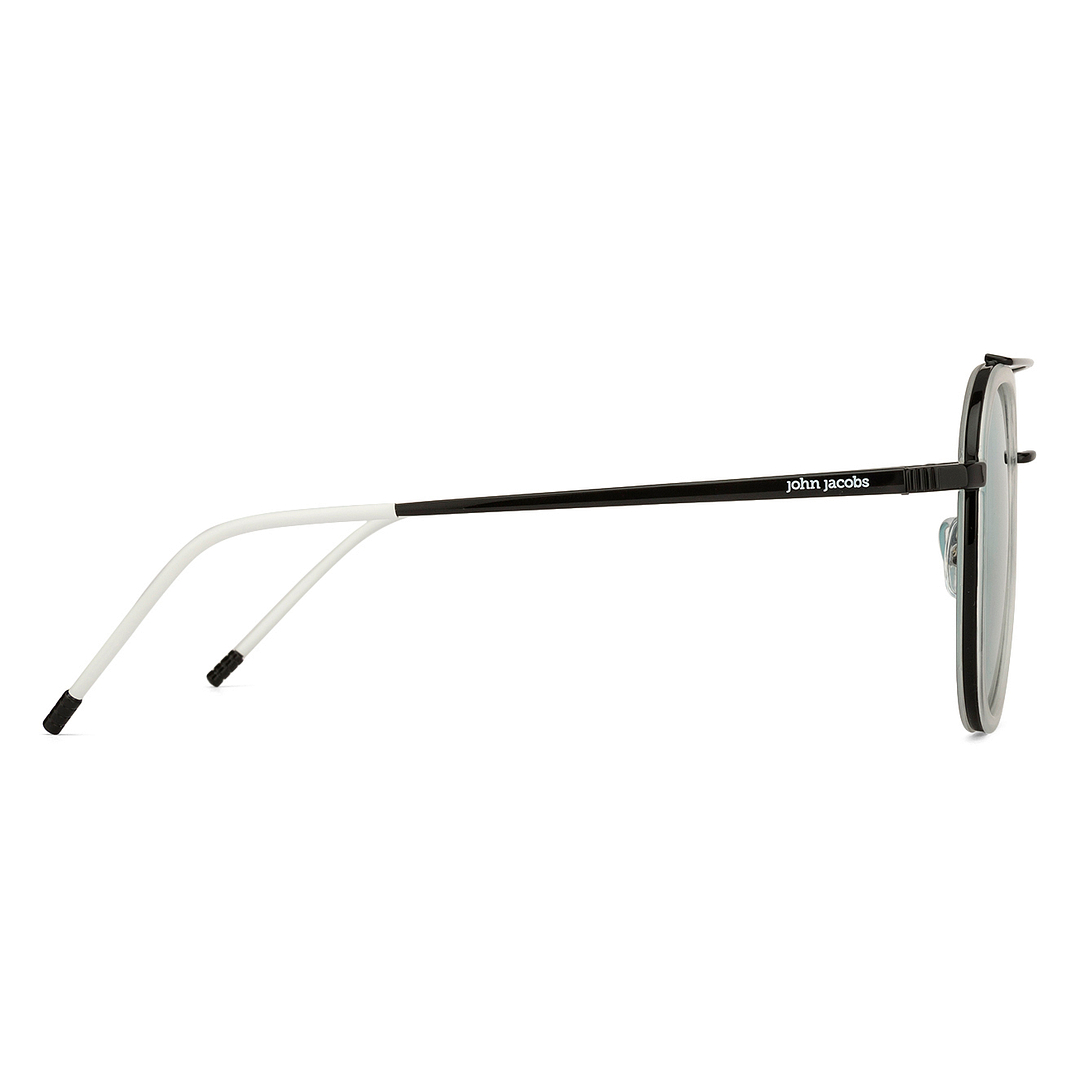John Jacobs Online Black Full Rim Aviator right side