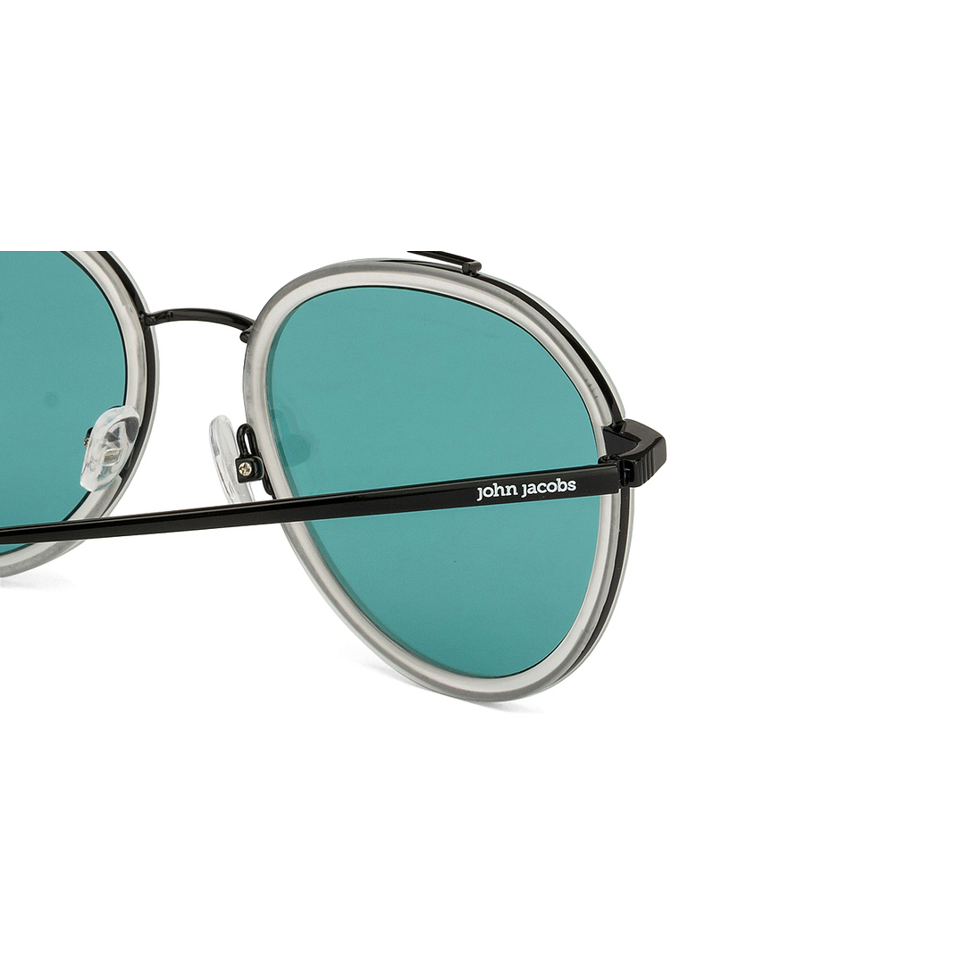 John Jacobs Online Black Full Rim Aviator left side