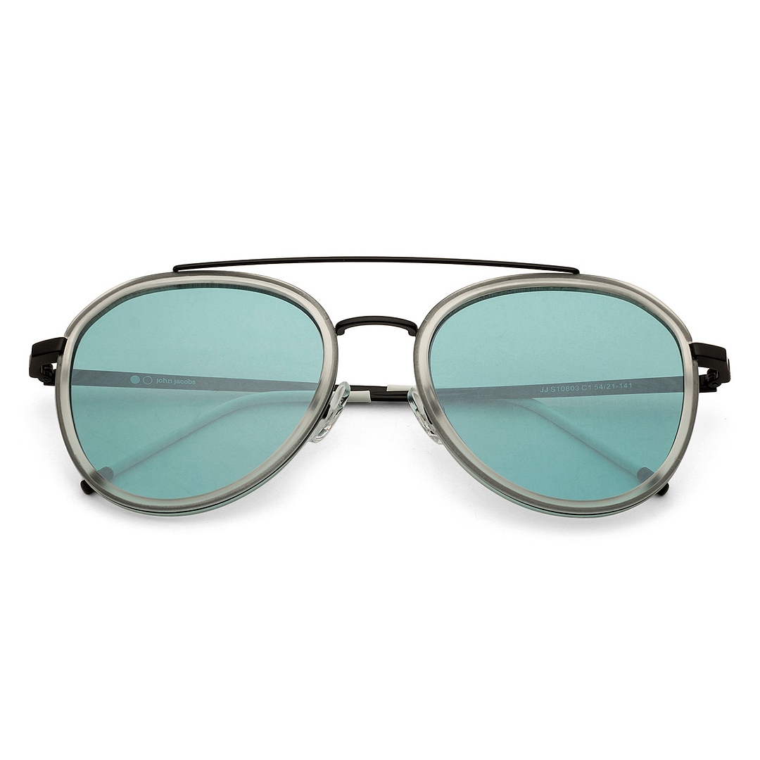 John Jacobs Online Black Full Rim Aviator right side