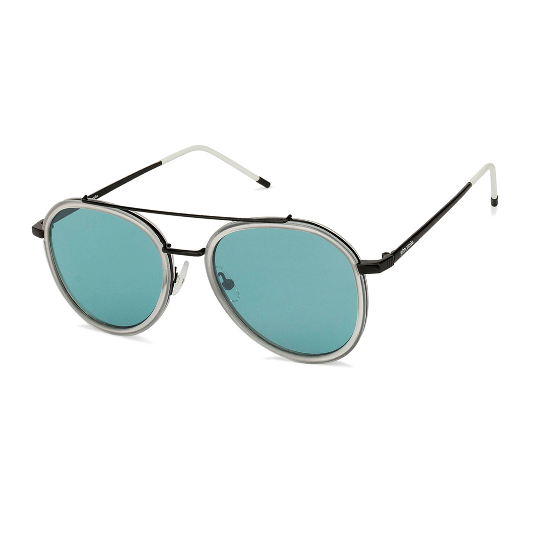 John Jacobs Online Black Full Rim Aviator left side