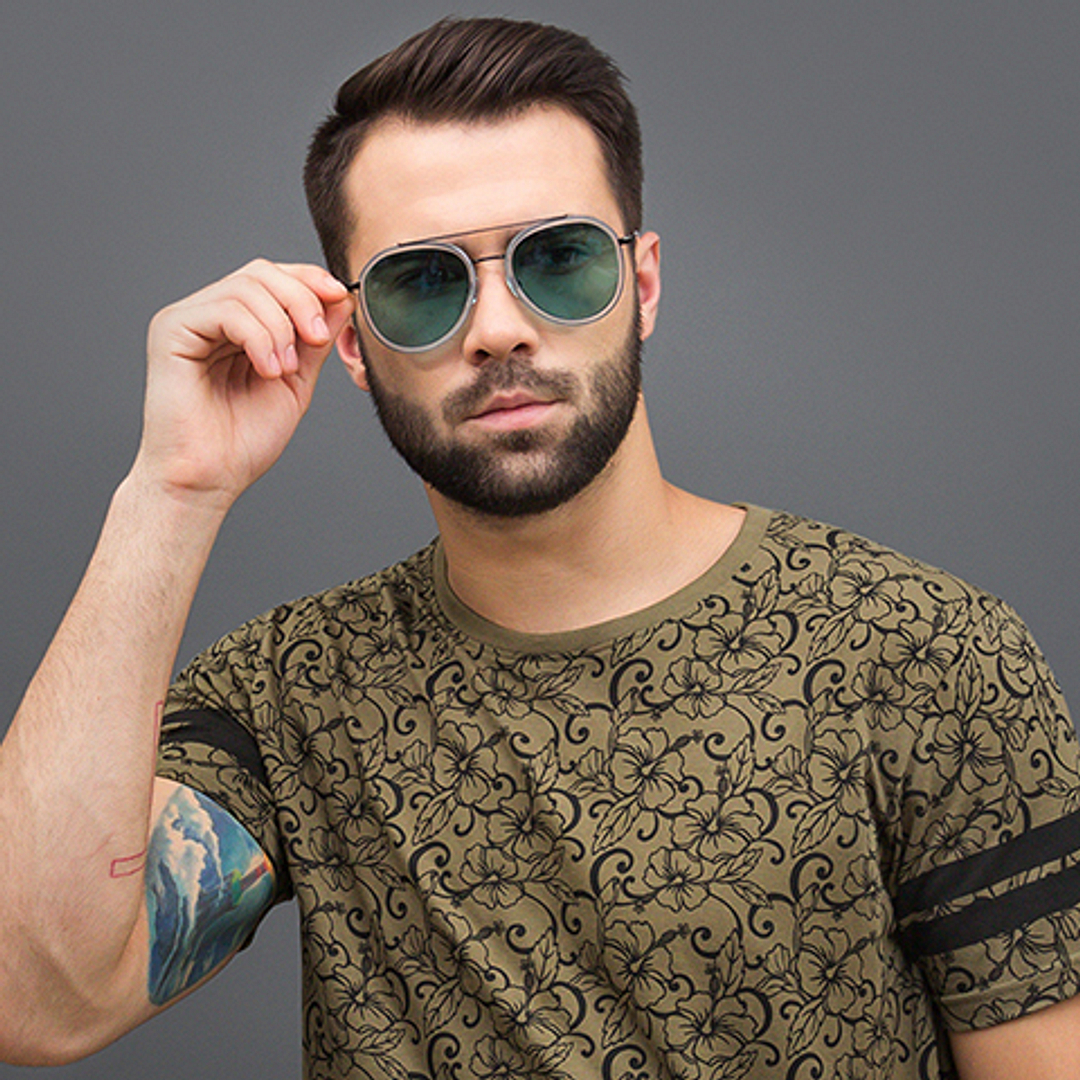 John Jacobs Online Black Full Rim Aviator left side