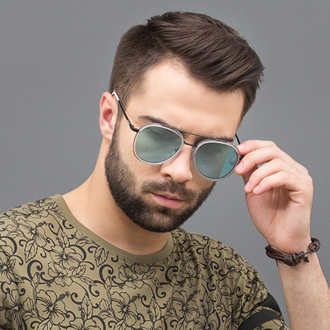 John Jacobs Online Black Full Rim Aviator right side