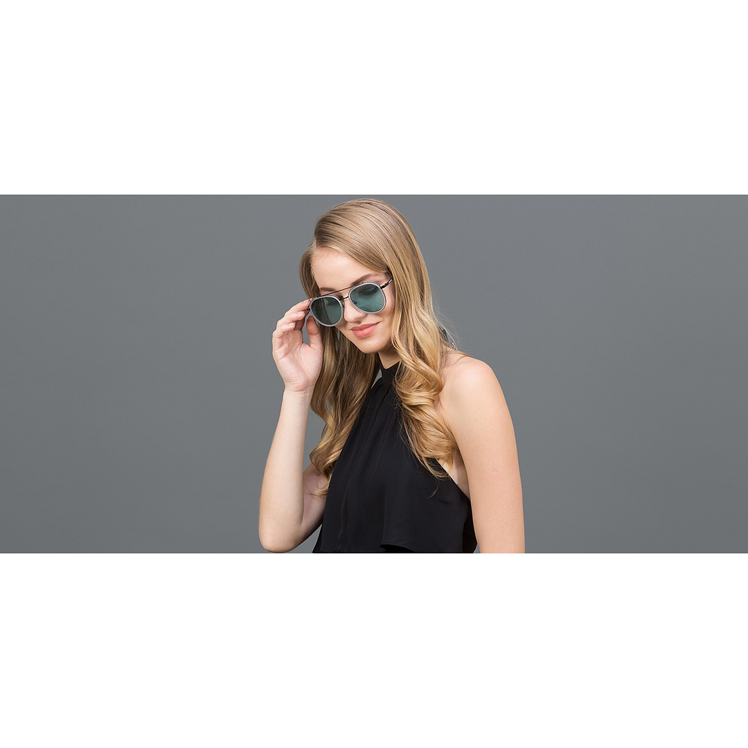 John Jacobs Online Black Full Rim Aviator left side