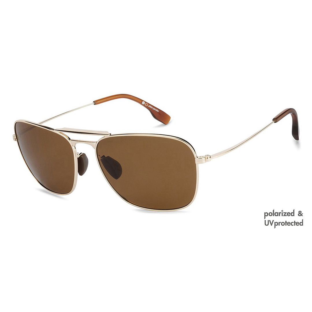 John Jacobs Online Gold Full Rim Rectangle left side