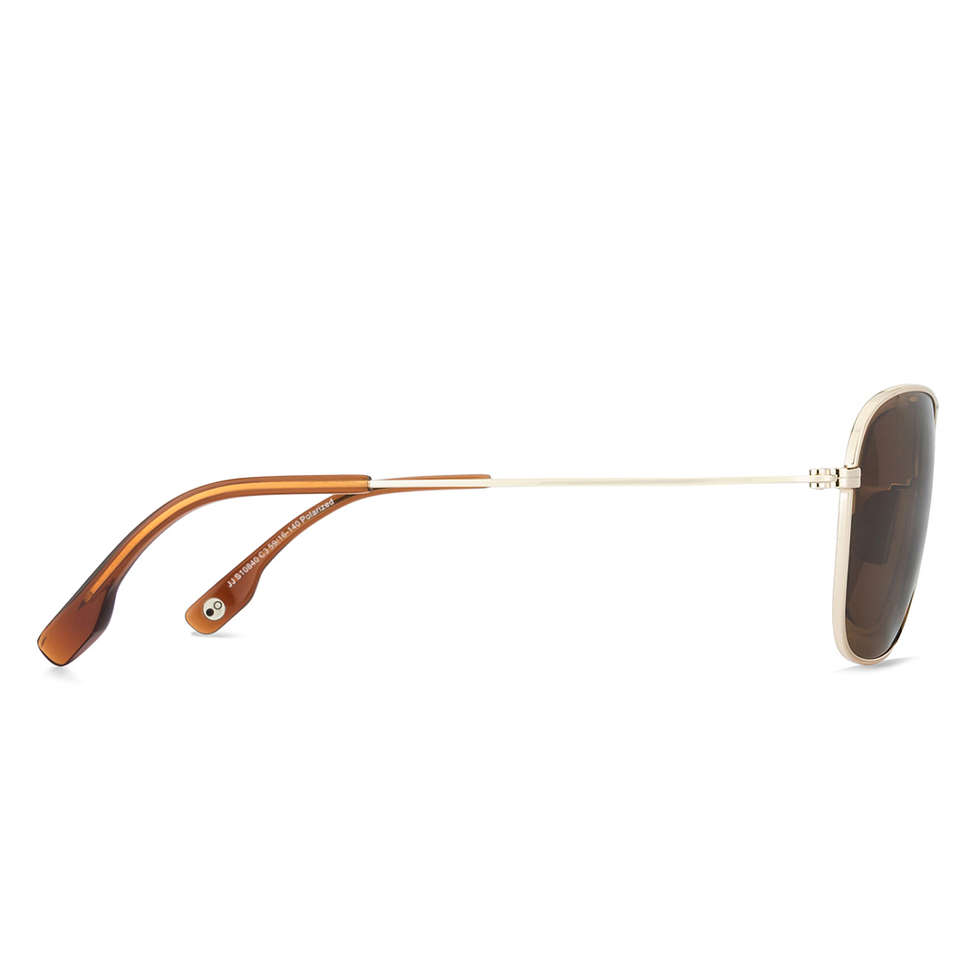 John Jacobs Online Gold Full Rim Rectangle left side