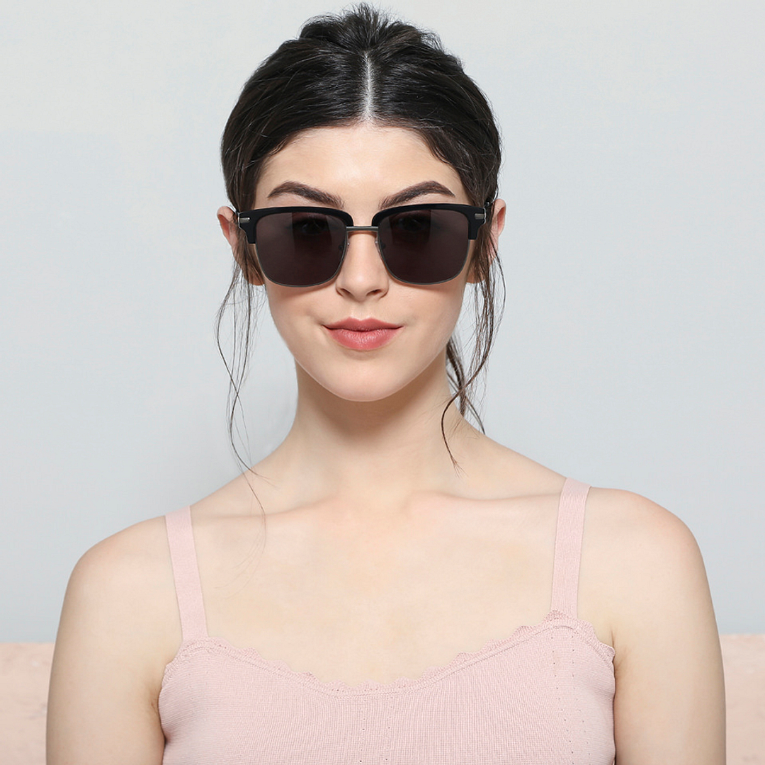 John Jacobs Black Full Rim Clubmaster left side