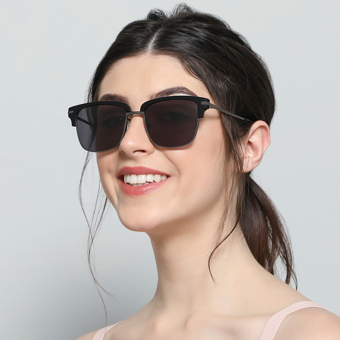 John Jacobs Black Full Rim Clubmaster right side