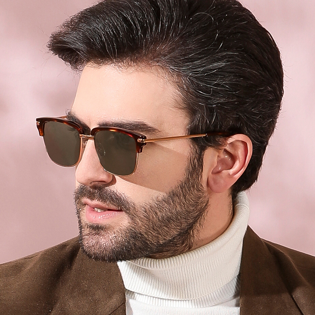 John Jacobs Online Black Full Rim Clubmaster left side