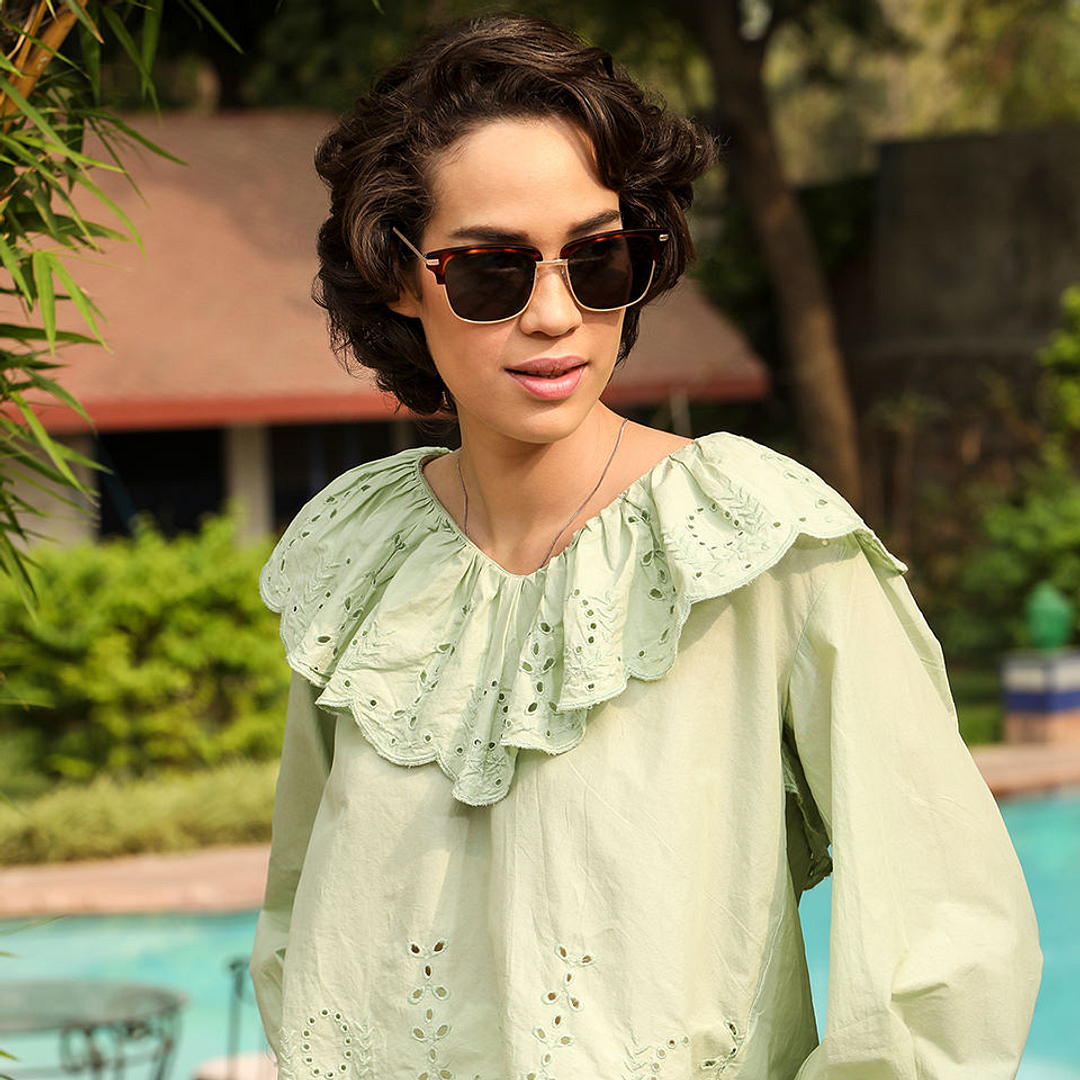 John Jacobs Online Black Full Rim Clubmaster right side