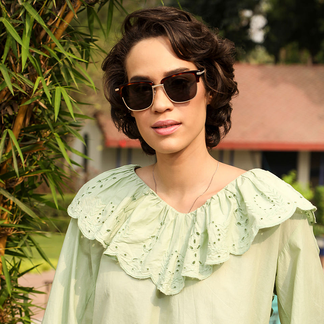 John Jacobs Online Black Full Rim Clubmaster left side