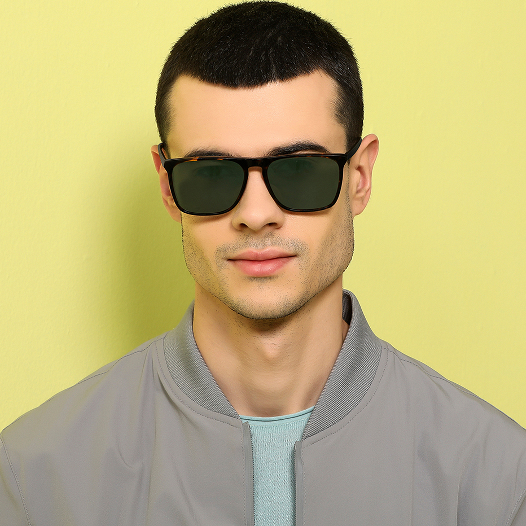 John Jacobs Black Full Rim Rectangle right side