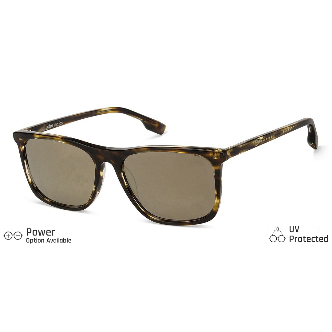 John Jacobs Online Black Full Rim Rectangle right side