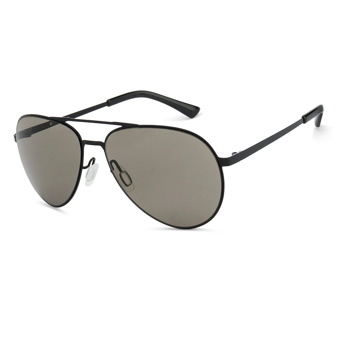 John Jacobs Black Full Rim Aviator left side