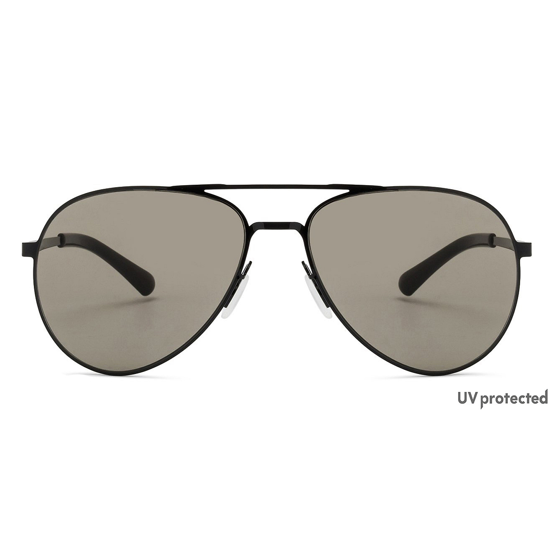 John Jacobs Black Full Rim Aviator right side