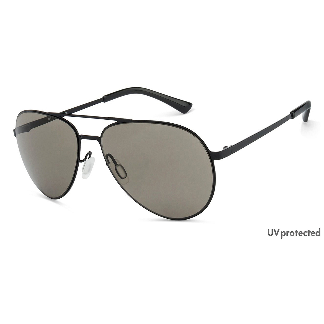 John Jacobs Black Full Rim Aviator left side