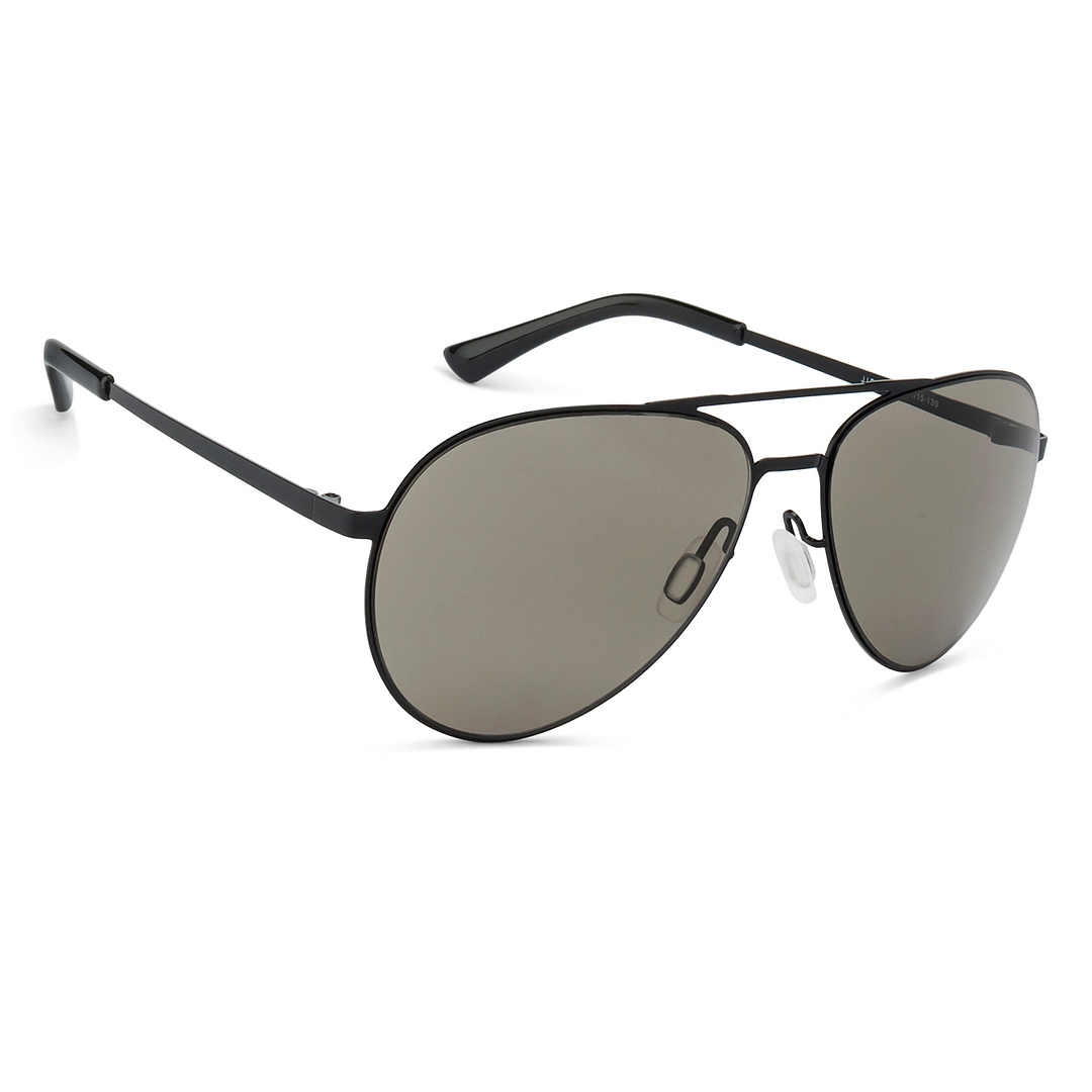John Jacobs Black Full Rim Aviator left side