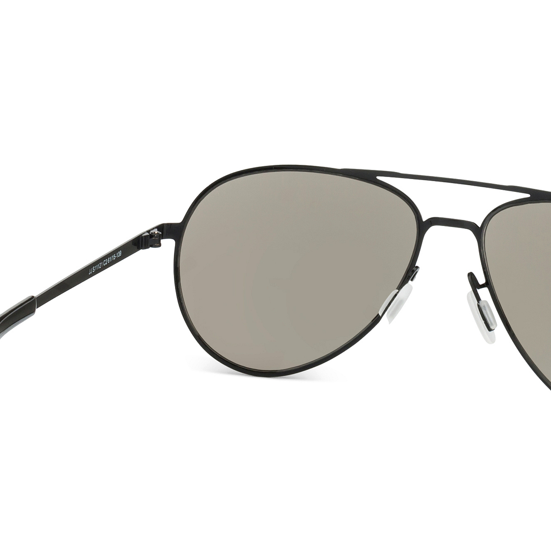 John Jacobs Black Full Rim Aviator left side
