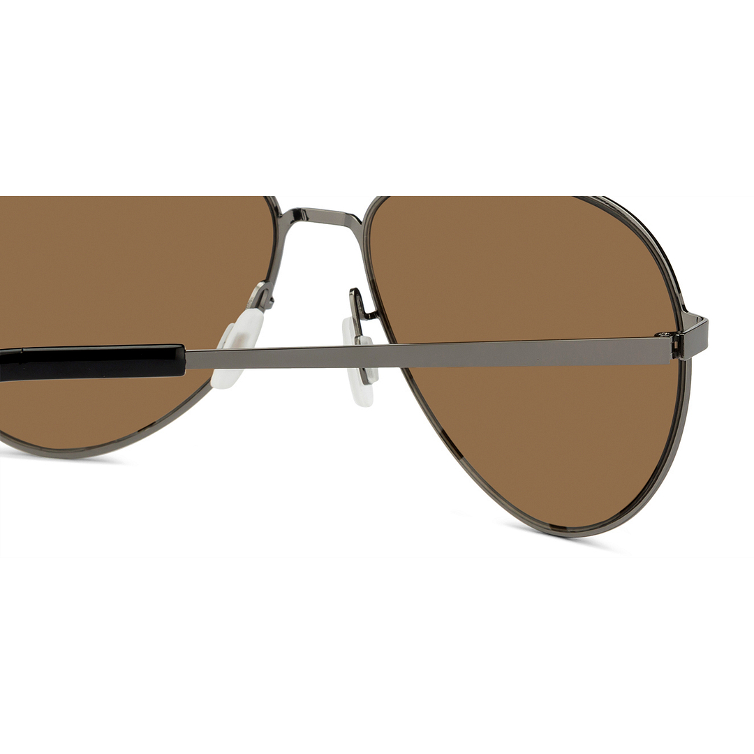 John Jacobs Online Gunmetal Full Rim Aviator right side