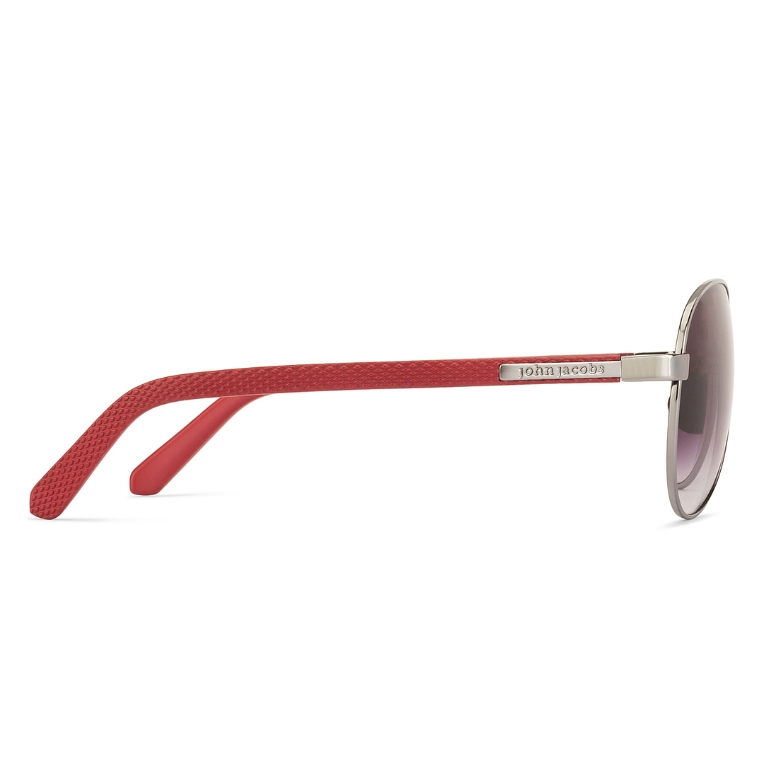 John Jacobs Gunmetal Full Rim Aviator left side