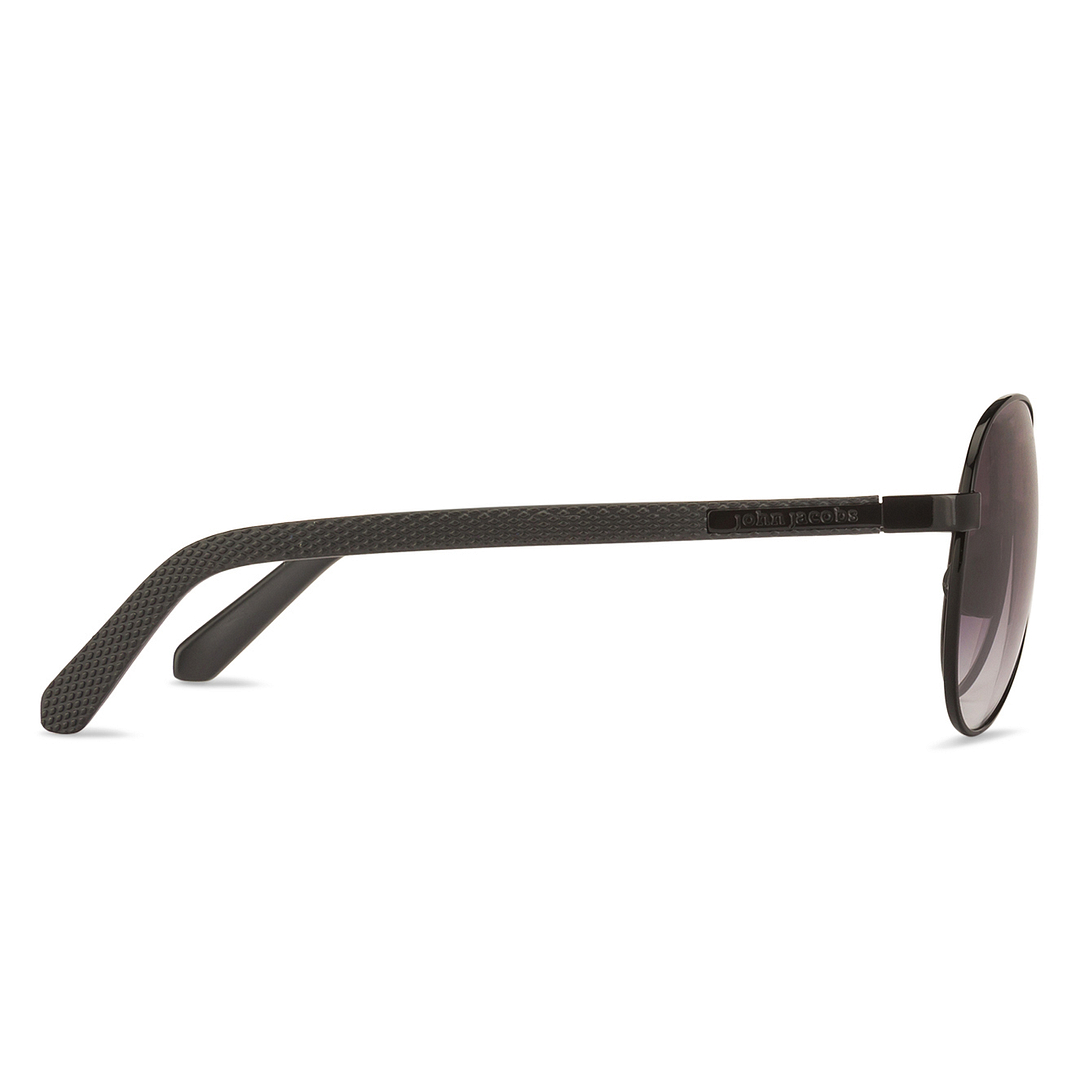 John Jacobs Online Black Full Rim Aviator right side
