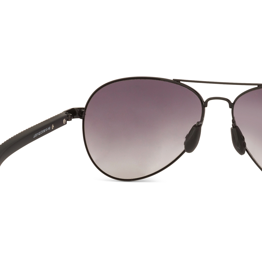 John Jacobs Online Black Full Rim Aviator left side