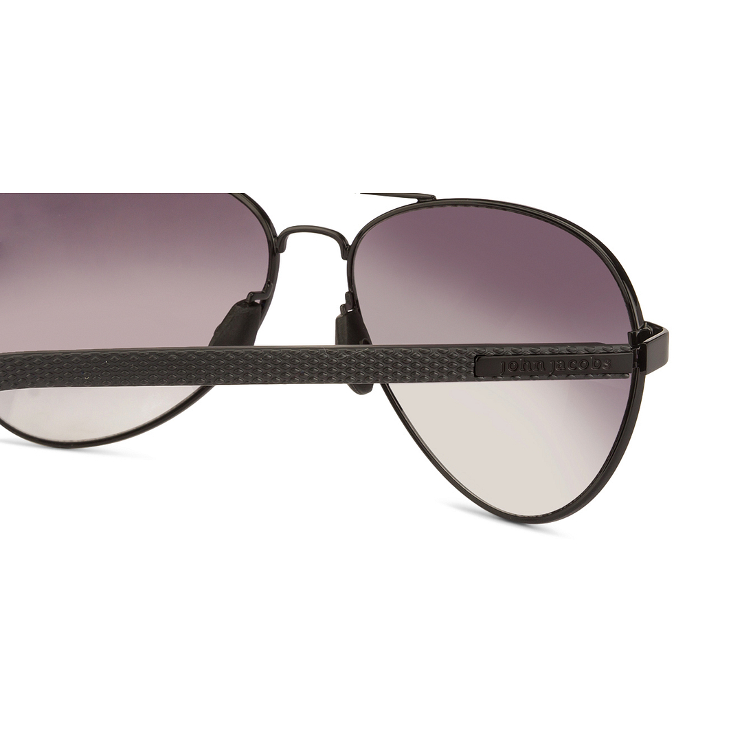 John Jacobs Online Black Full Rim Aviator right side