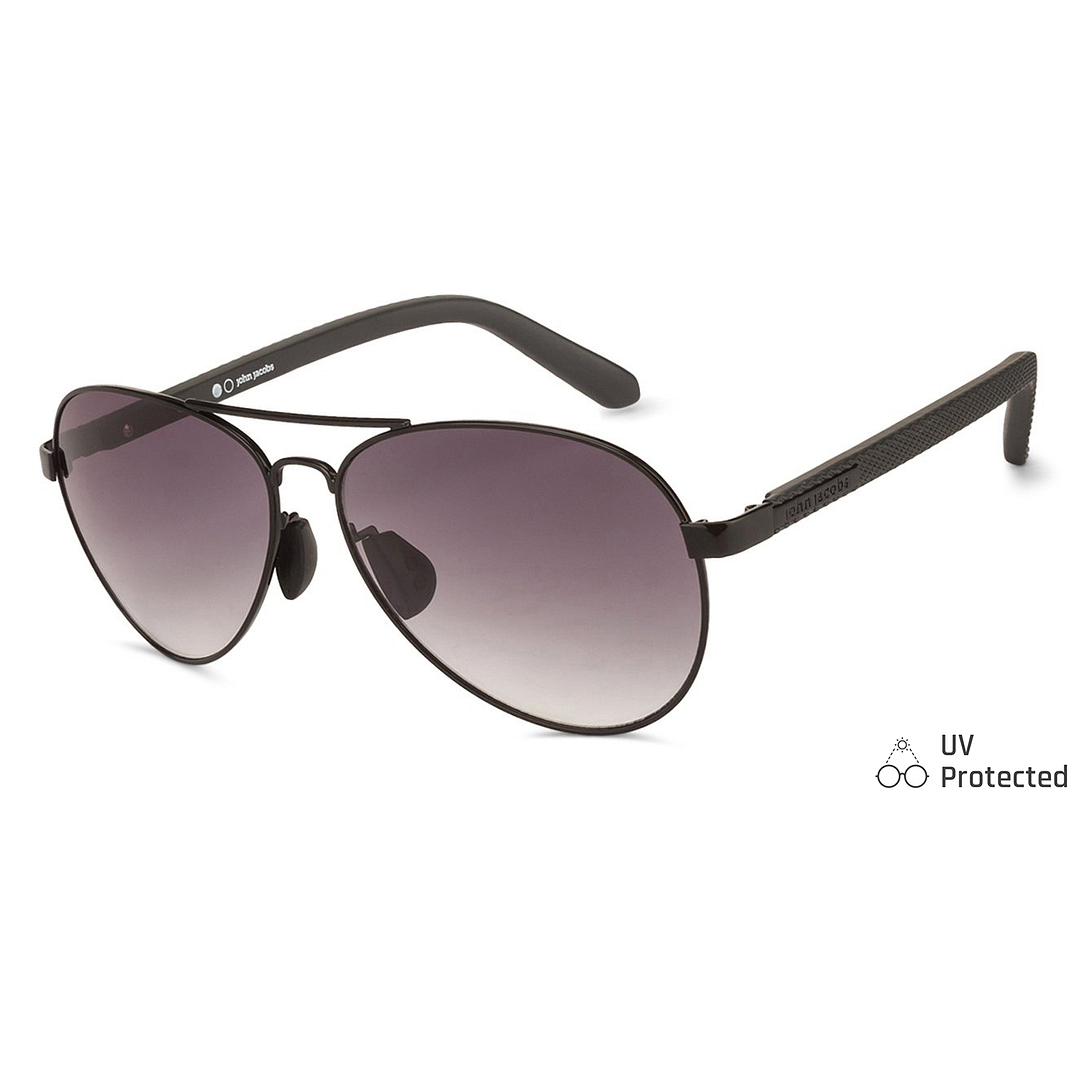 John Jacobs Online Black Full Rim Aviator right side