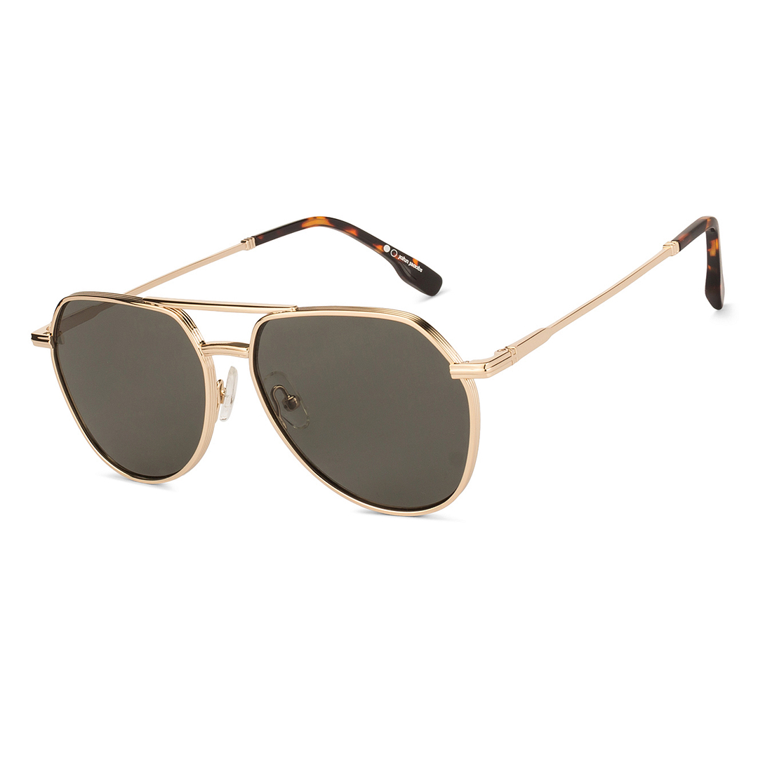John Jacobs Gold Full Rim Aviator right side