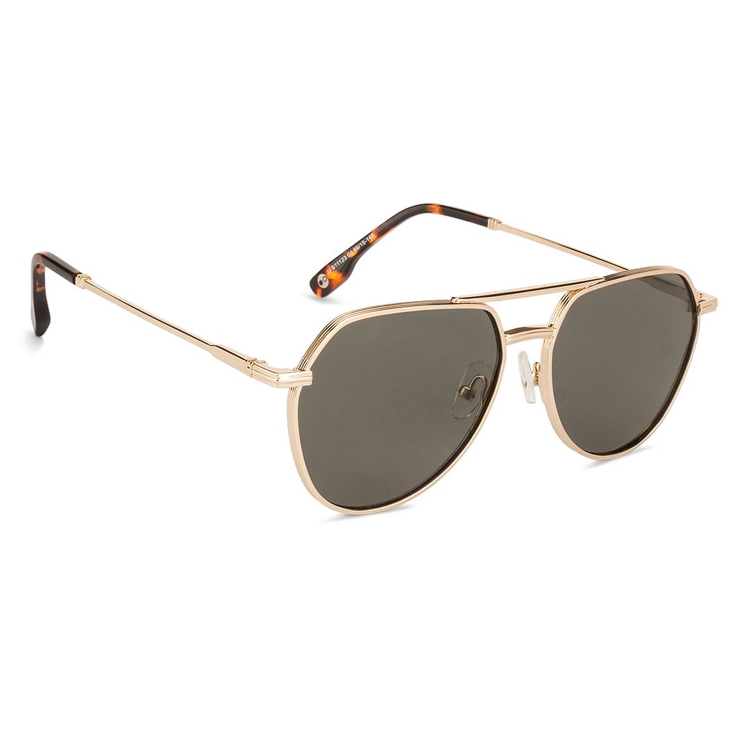 John Jacobs Gold Full Rim Aviator left side