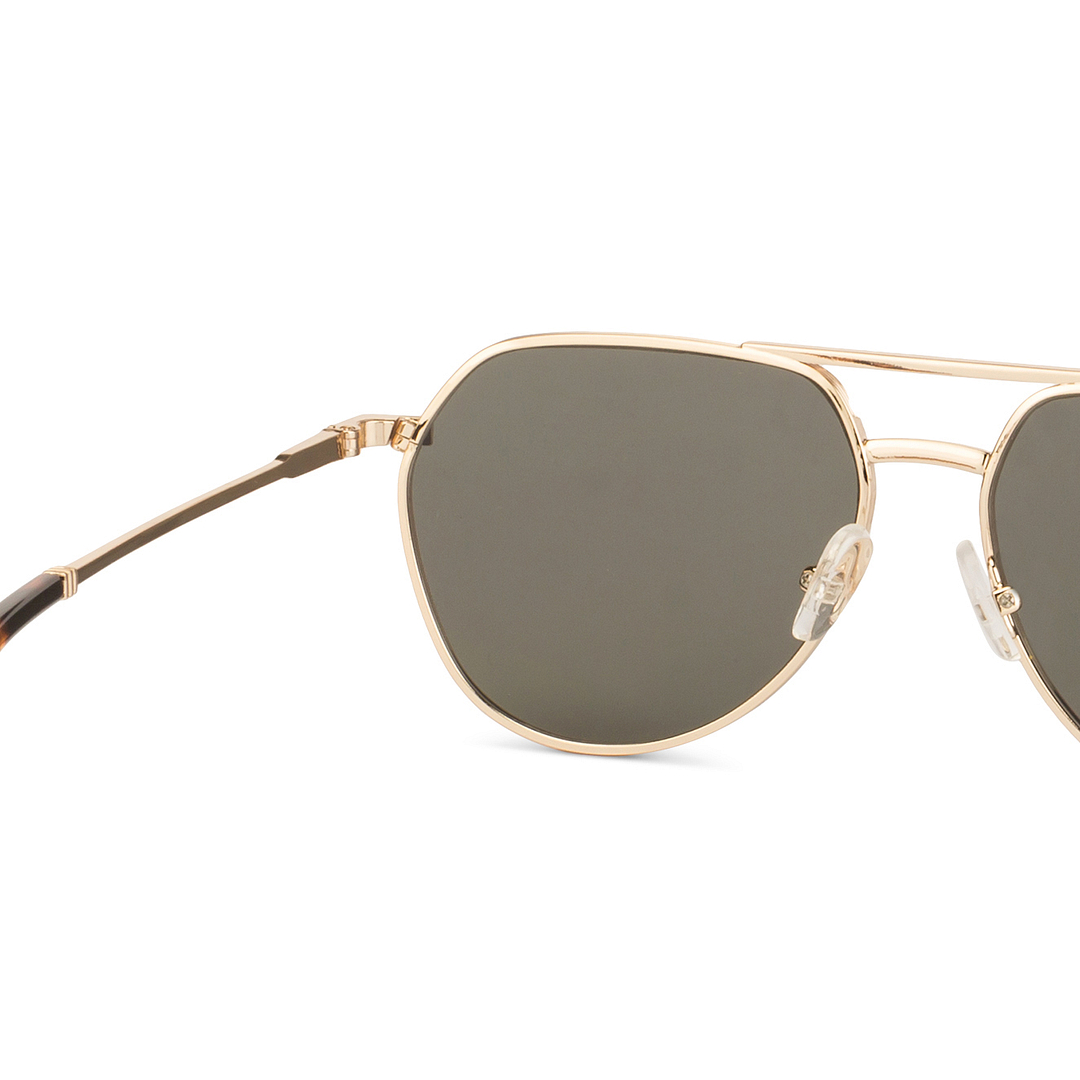 John Jacobs Gold Full Rim Aviator right side