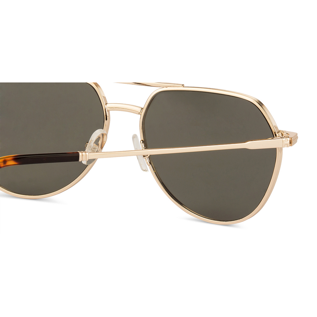 John Jacobs Gold Full Rim Aviator right side