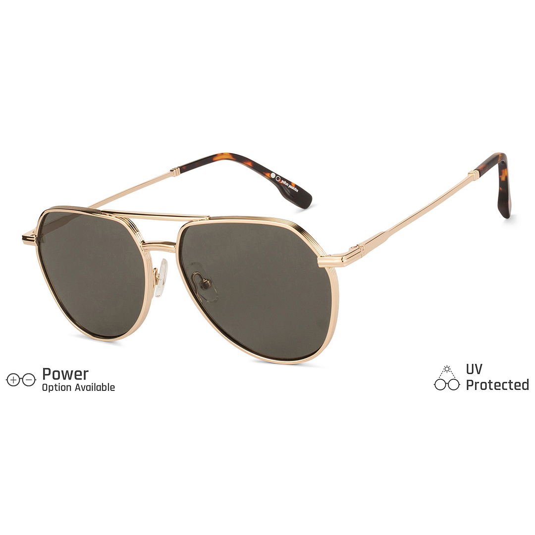 John Jacobs Gold Full Rim Aviator right side