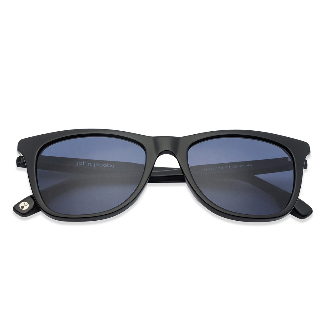 John Jacobs Black Full Rim Square left side