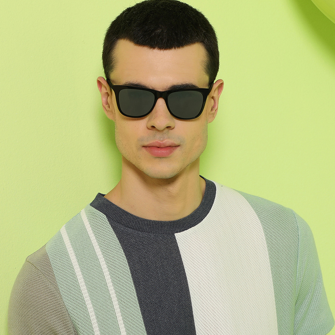 John Jacobs Black Full Rim Square left side