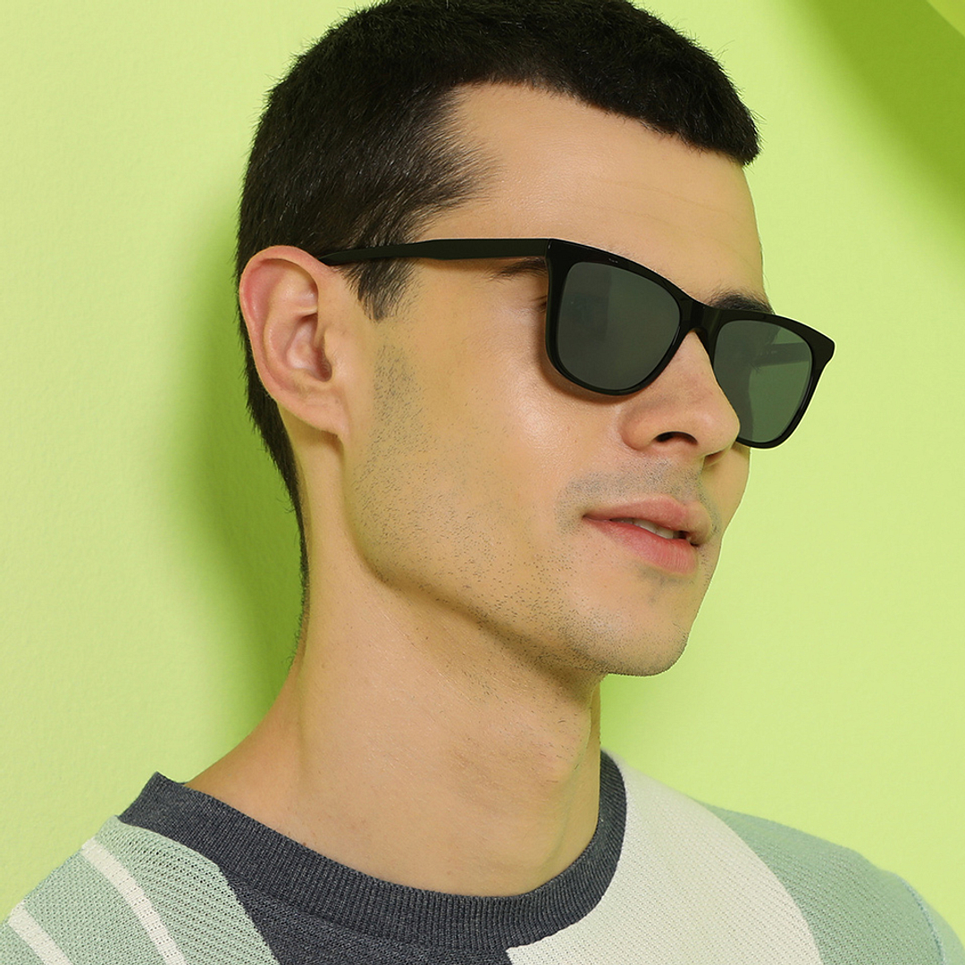 John Jacobs Black Full Rim Square right side