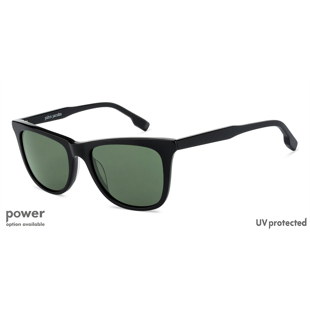 John Jacobs Black Full Rim Square right side