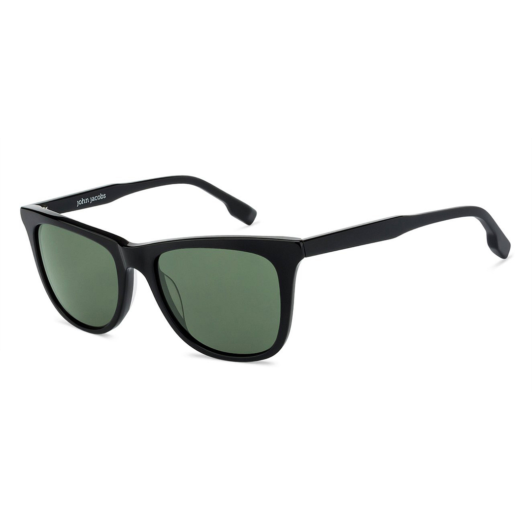 John Jacobs Black Full Rim Square left side